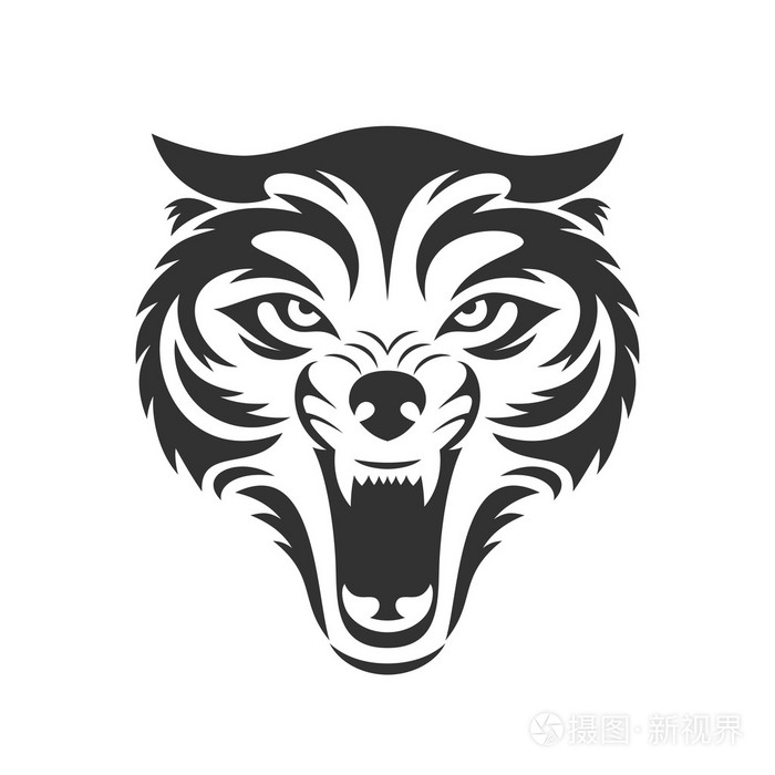 狼头标志或图标