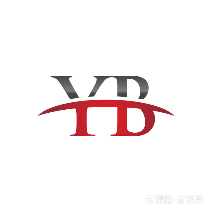 首字母 yb 红色耐克标志耐克标志