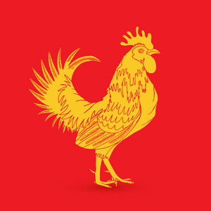 金新年公鸡象征图片