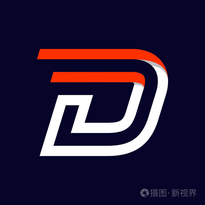 速度快两行字母 d 标志黑色