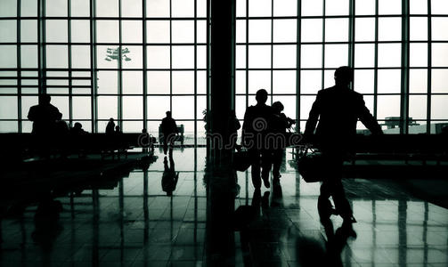 机场概念的商务旅客