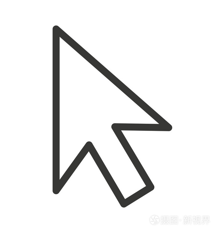 计算机鼠标箭头指针孤立图标设计