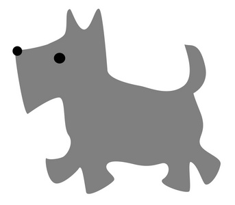 灰色的斯考蒂狗图图片
