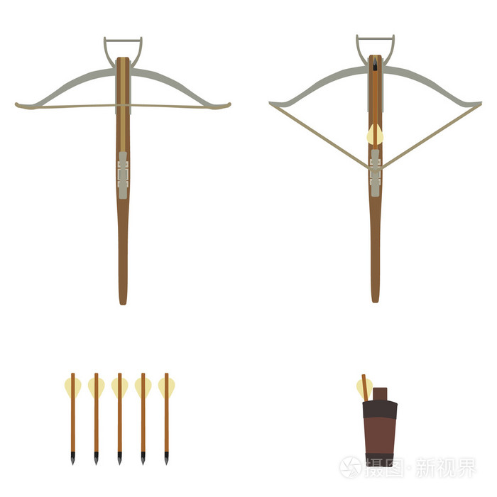 中世纪的弓箭手弩