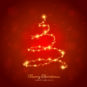 闪闪发光的圣诞树矢量图图片
