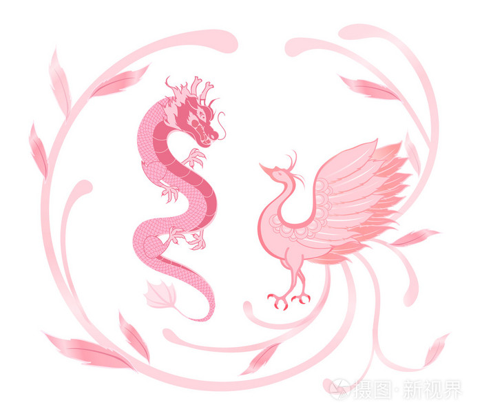 龙和凤凰为传统的中国婚礼和婚姻, 隔离的版本中的象征主义