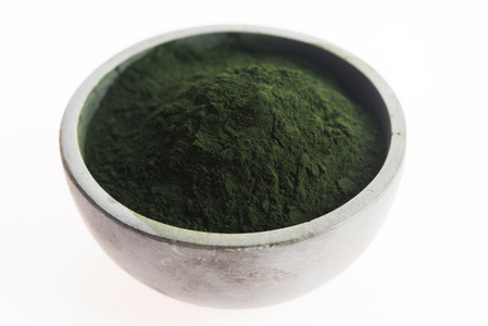 绿色小球藻对白色插画