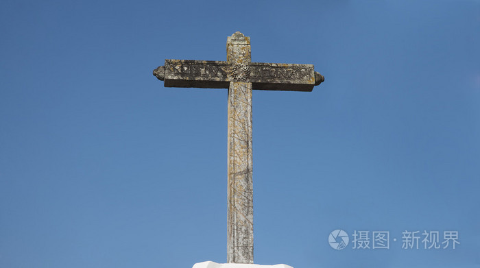 老维多利亚女王时代的墓碑天主教十字架