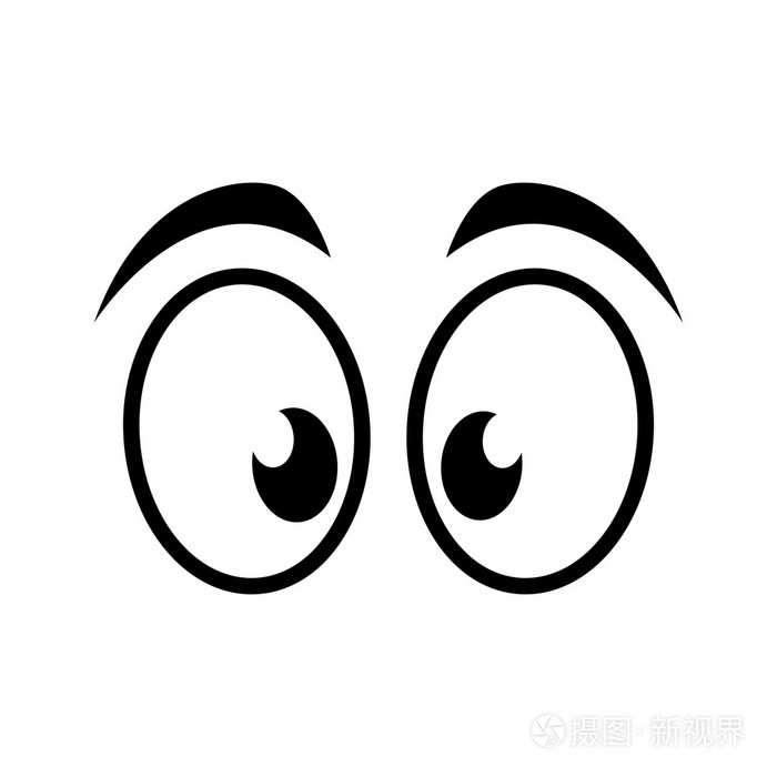 眼睛惊讶的表情视觉光学图标矢量图形