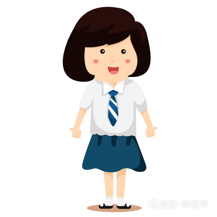 女学生的插画