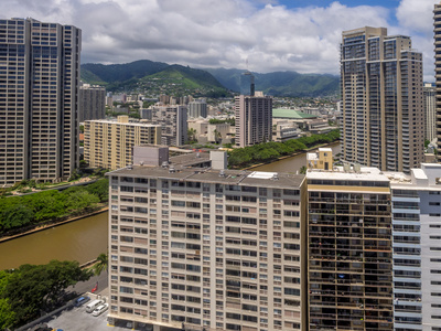 夏威夷檀香山的城市天际线图片