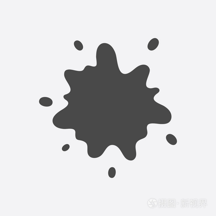 图标黑色污点.单个生物, 生态, 有机产品图标从大奶集
