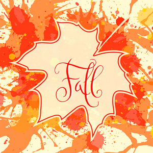 秋天和枫树的叶油漆的背景图片