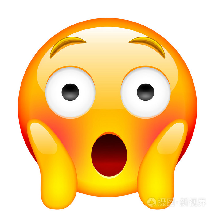 在羞愧表情尖叫.微笑 screami