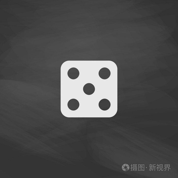 骰子5 计算机符号插画-正版商用图片1pm0lf-摄图新视界