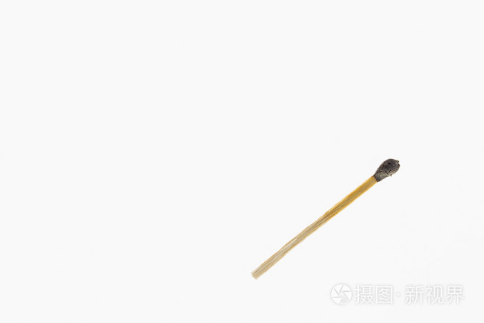 燃尽的火柴棍孤立