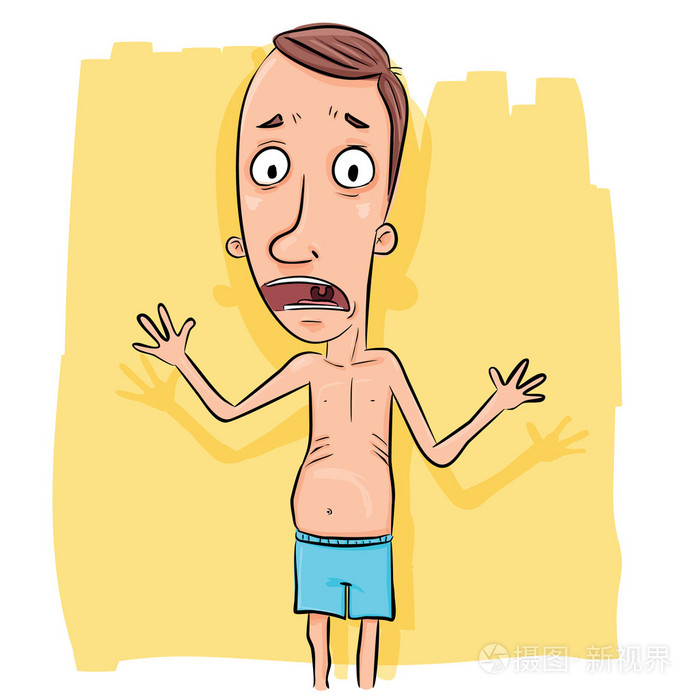 卡通瘦男人