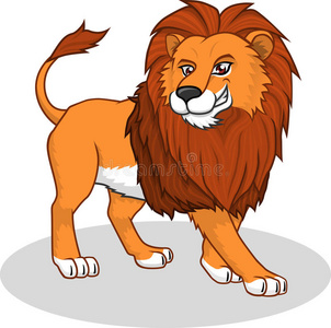 非洲 食肉动物 卡通 猫科动物 国王 哺乳动物 吉祥物 有趣的