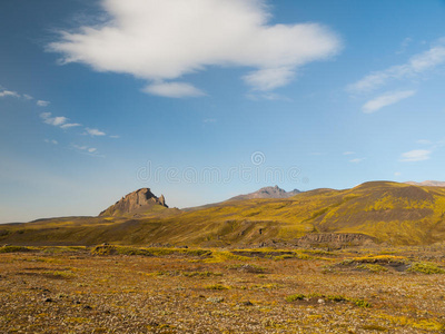 流纹岩 熔岩 风景 冰岛语 小山 斯科格 美丽的 欧洲 自然