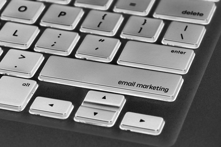 键盘按钮字写电子邮件营销图片