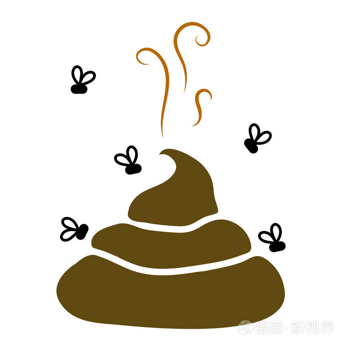矢量图像的狗屎.图标和插图