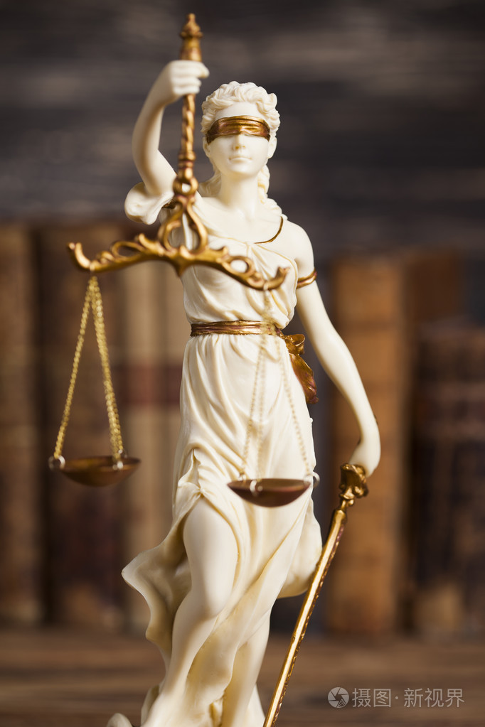 正义女神和法律概念的雕像