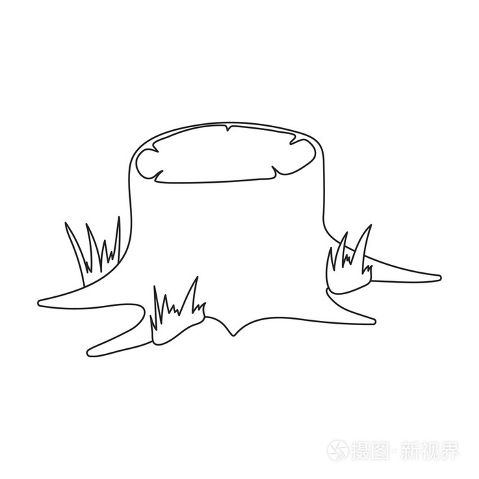 web的线条样式树桩rastr图标