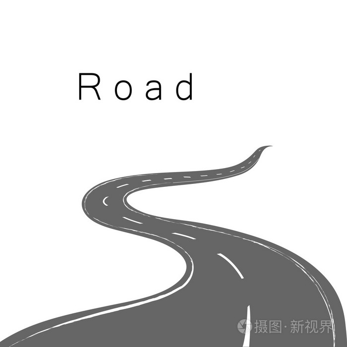 行驶在蜿蜒的小路