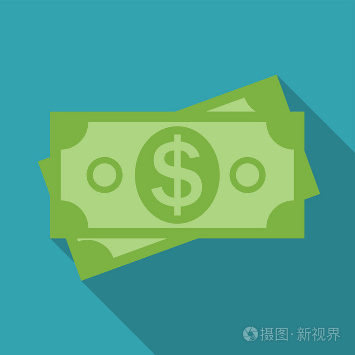 我们美元叠纸钞票图标标志商务金融货币插画-正版商用图片1qnjky-摄图