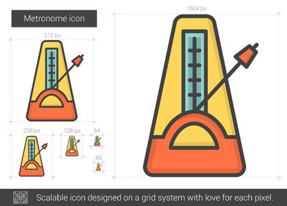 节拍器线图标图片