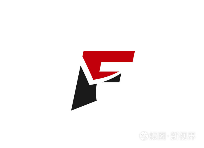 字母f 标志图标设计模板元素