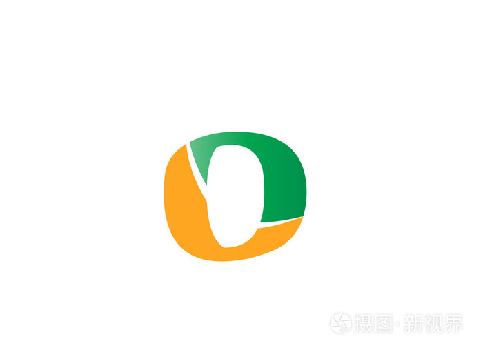 字母o logo 图标设计模板元素.矢量彩色符号