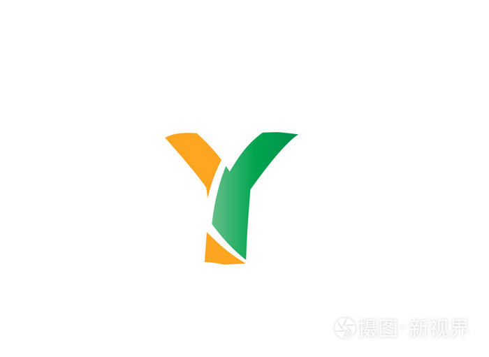 字母y 标志图标设计模板元素.矢量彩色符号