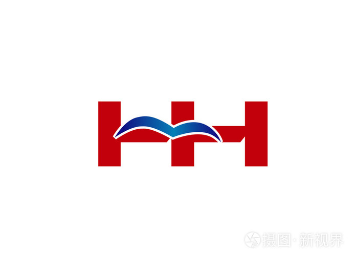 hh 徽标.矢量图形商标字母元素