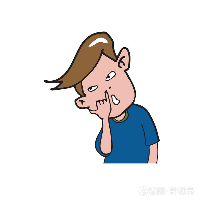 男子捡他鼻子卡通