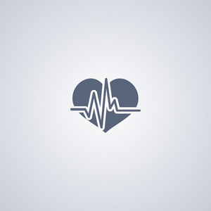 心脏病学脉冲图标图片