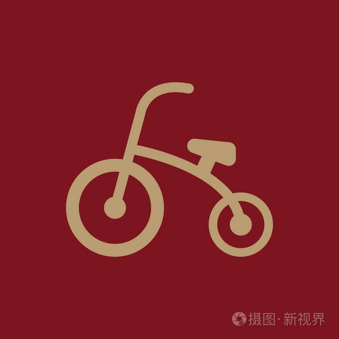 三轮车图标.设计.自行车, 自行车, 三轮车的象征.web.