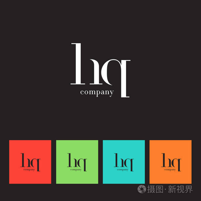 h & q 字母徽标