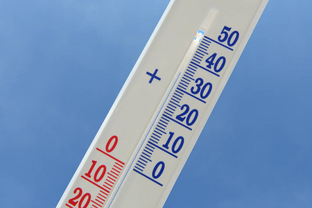 在大热天的温度计图片