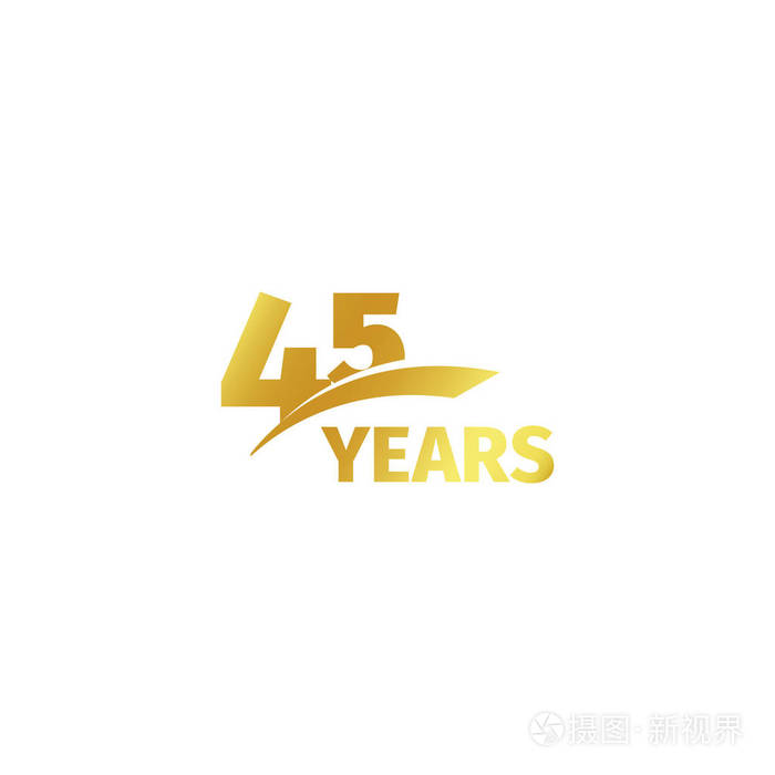 45 的数字标识.四十五年禧庆典图标.生日会徽.矢量图