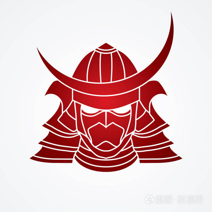 日本武士面具头盔