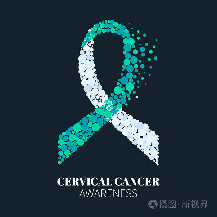 宫颈癌丝带海报