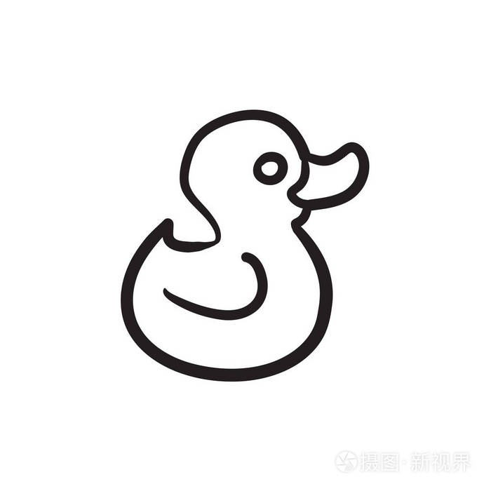 浴鸭素描图标