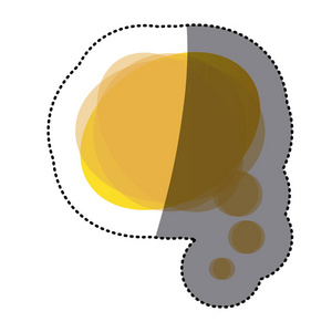 黄色圆聊天气泡图标图片