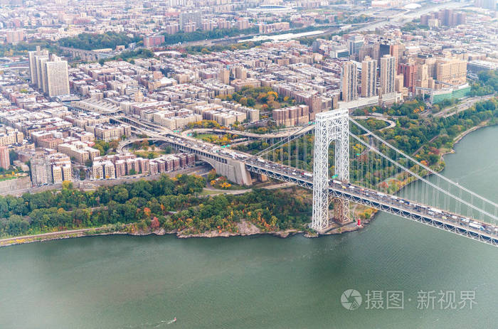 华盛顿大桥鸟瞰图纽约