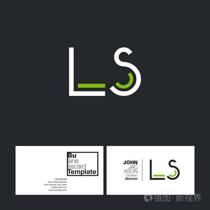 圆的字母商标 ls
