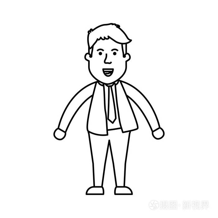 成功的商人卡通