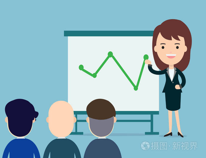 集团办公室员工会议管理,团队培训.平面卡通矢量图