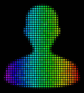 彩虹色点缀用户图标图片