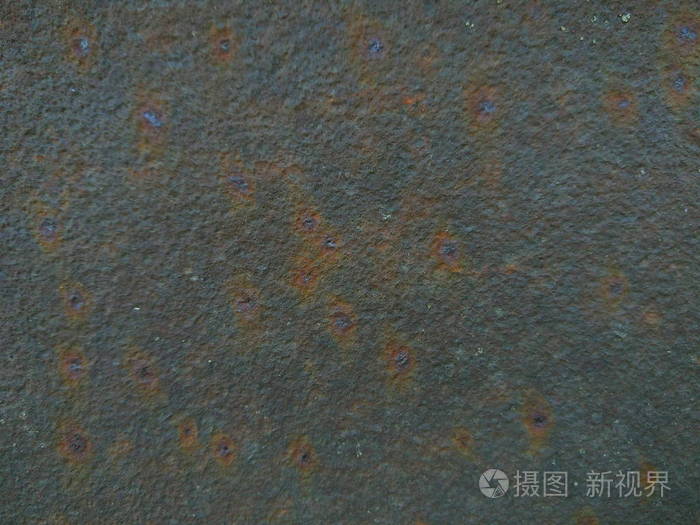生锈表面的纹理,旧铁片的抽象棕色背景,设计师用生锈的图案,简约的